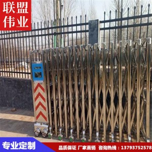 大量鋁型材伸縮門(mén) 廠家現(xiàn)貨直供 新型直線門(mén) 濟(jì)寧聯(lián)盟偉業(yè)智能科技
