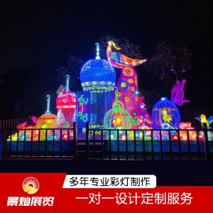 led燈幕墻燈飾畫 戶外大型LED節慶幕墻燈飾畫 商場外墻慶祝節日亮化燈畫來圖定制