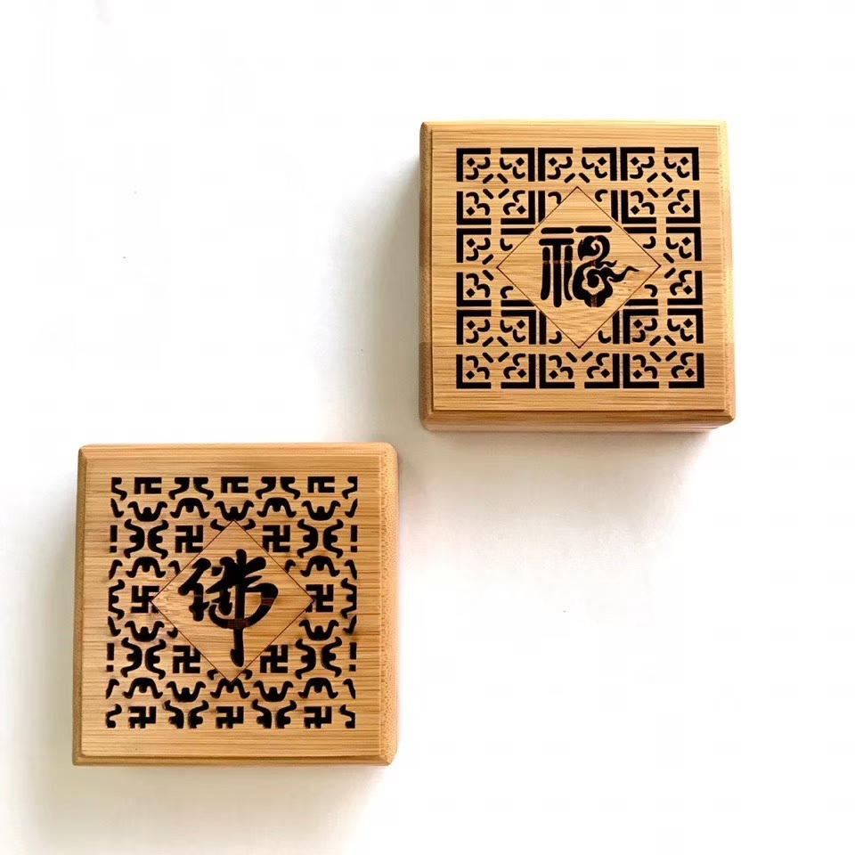 茶道熏香香爐盒銷售  木質(zhì)鏤空熏香香爐盒生產(chǎn)  盛鼎