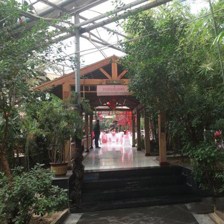 陽光休閑餐廳溫室 玻璃智能溫室大棚 專業溫室制作廠家