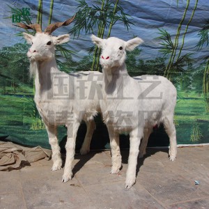 動物館仿真山羊模型 仿真皮毛動物廠家按圖定制