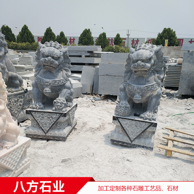 青石石雕麒麟 貔貅 公司別墅門口石雕動(dòng)物擺件