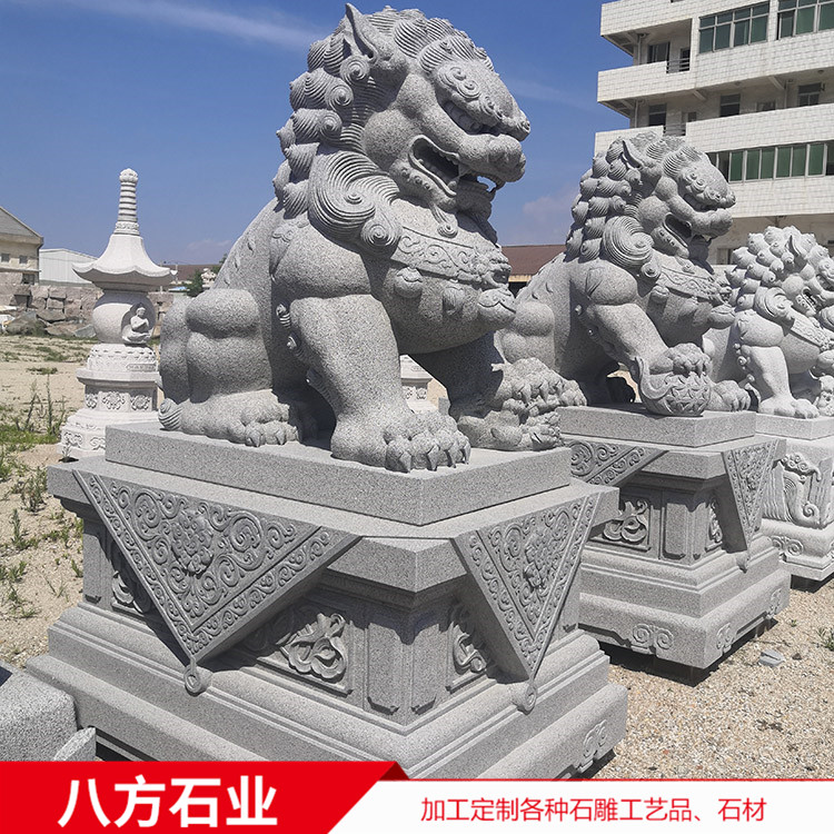 青石石雕麒麟 貔貅 公司別墅門口石雕動(dòng)物擺件