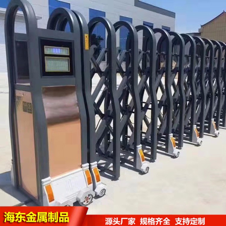電動伸縮門 廠區(qū)電動門 鋁合金不銹鋼均可定制